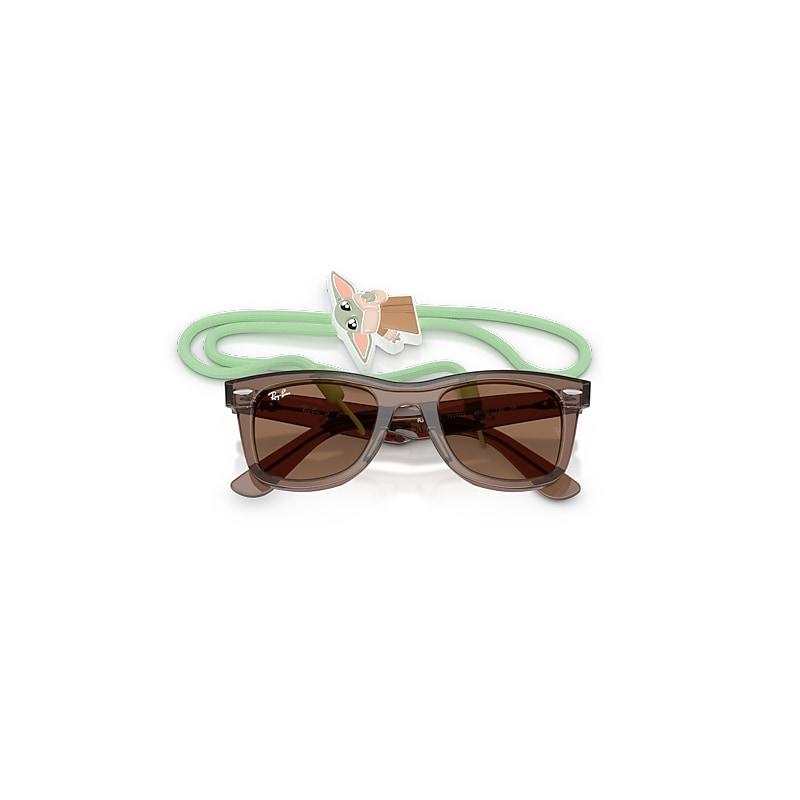 Ray-Ban Ray-Ban Star Wars™ – Grogu Mini Street Neat Sunglasses Transparent Brown Frame Brown Lenses by RAY-BAN