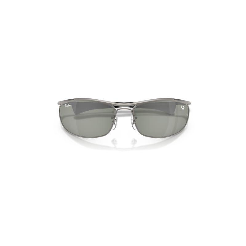 Ray-Ban Ray-Ban Star Wars™ – The Mandalorian Olympian Deluxe Sunglasses Gunmetal Frame Green Lenses by RAY-BAN