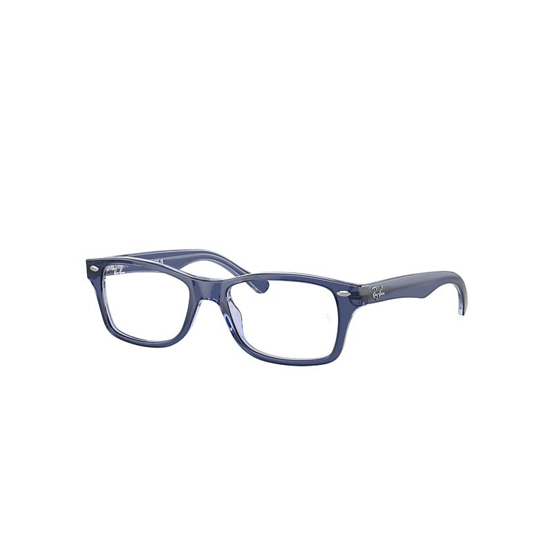 Ray-Ban Rb1531 Optics Kids Eyeglasses Top Violet On Transparent Violet Frame Clear Lenses Polarized by RAY-BAN