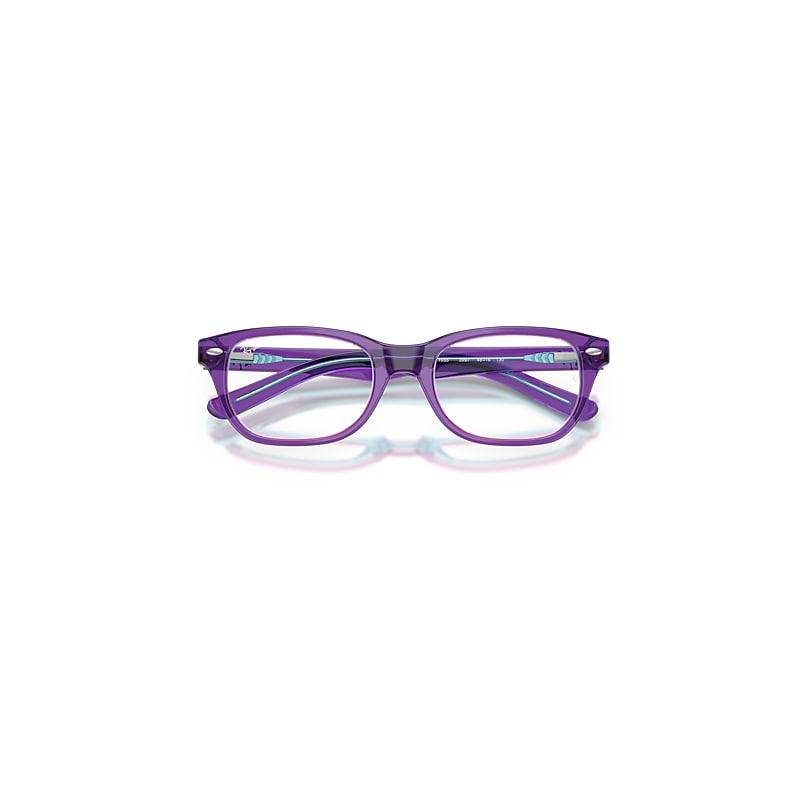 Ray-Ban Rb1555 Optics Kids Eyeglasses Transparent Violet & Light Blue Frame Clear Lenses Polarized by RAY-BAN
