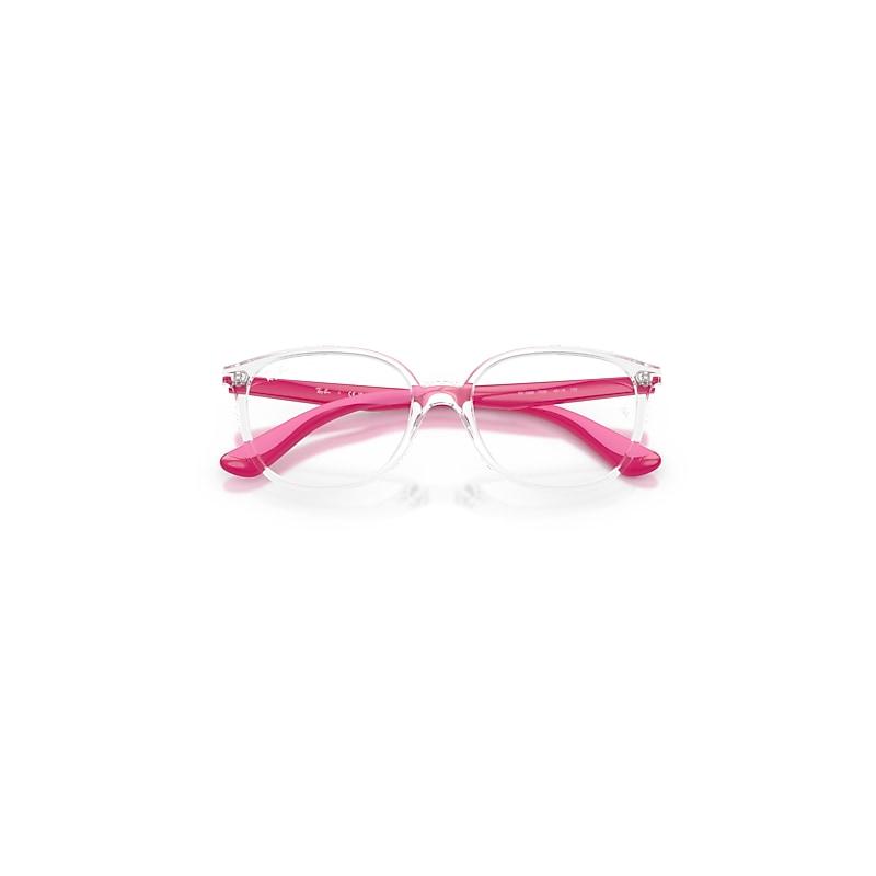 Ray-Ban Rb1598 Optics Kids Eyeglasses Blue/rubber Yellow Frame Clear Lenses Polarized by RAY-BAN