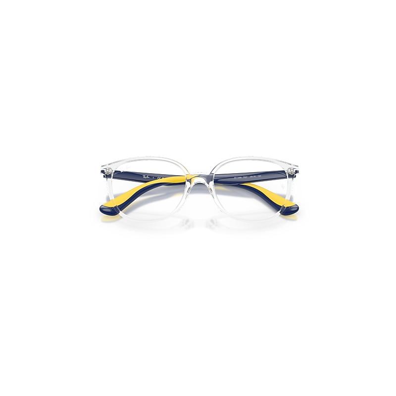 Ray-Ban Rb1598 Optics Kids Eyeglasses Pink/rubber Pink Frame Clear Lenses Polarized by RAY-BAN