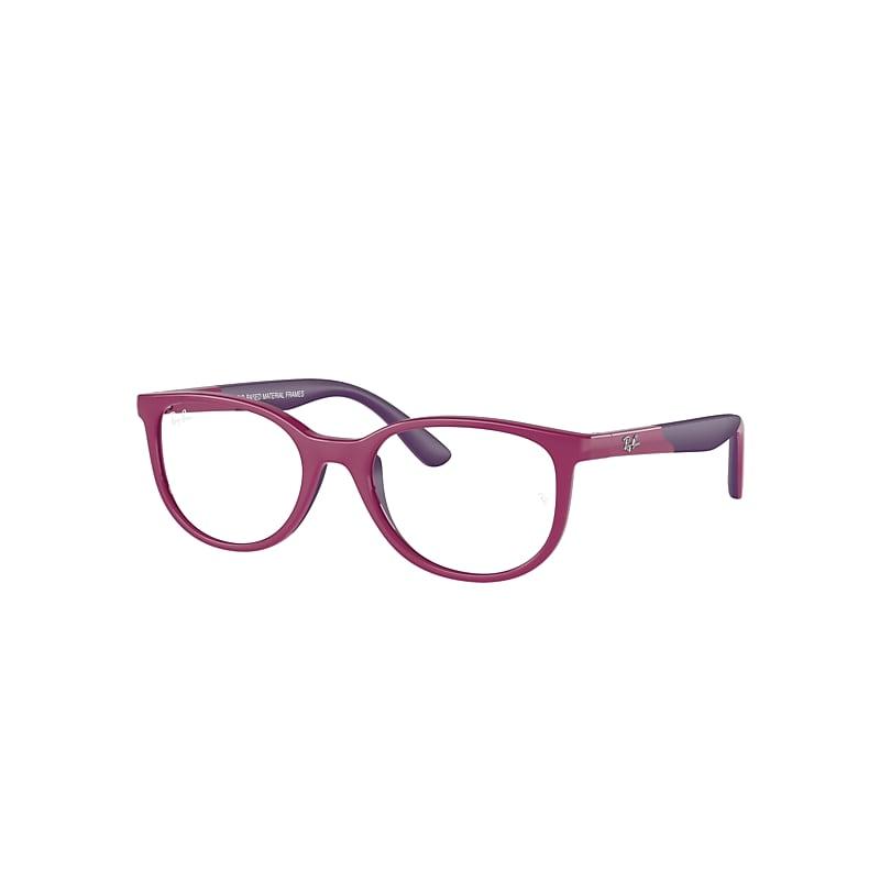 Ray-Ban Rb1622 Optics Kids Bio-based Eyeglasses Fuchsia Frame Clear Lenses Polarized by RAY-BAN