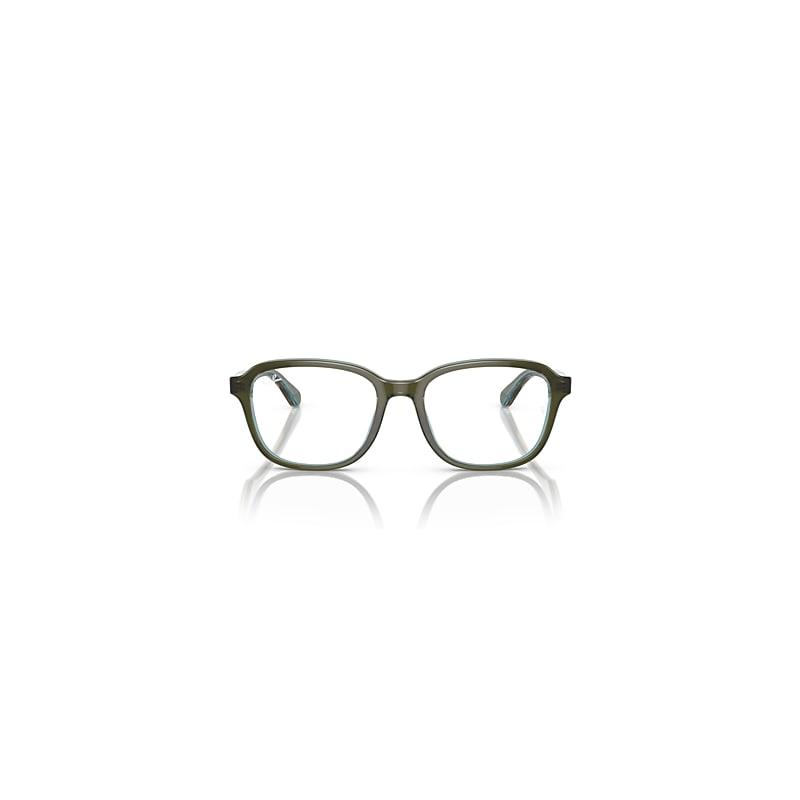 Ray-Ban Rb1627 Optics Kids Eyeglasses Top Green & Orange & Light Blue Frame Clear Lenses Polarized by RAY-BAN