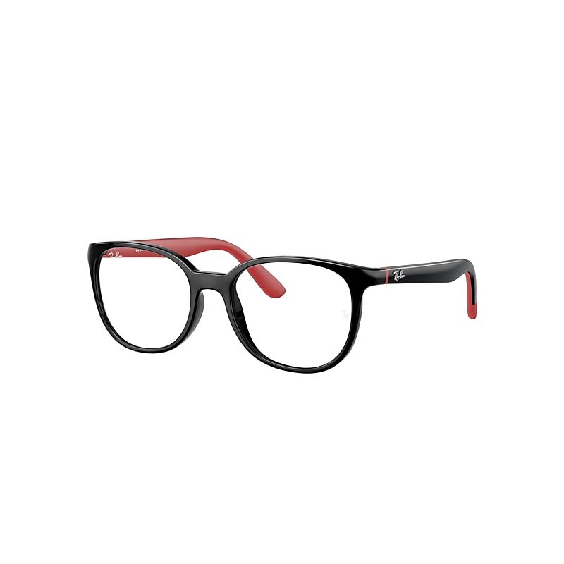 Ray-Ban Rb1631 Optics Kids Bio-based Eyeglasses Black On Red Frame Clear Lenses by RAY-BAN