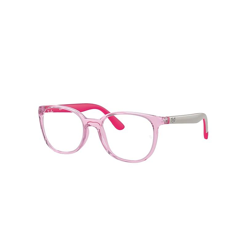 Ray-Ban Rb1631 Optics Kids Bio-based Eyeglasses Grey On Fuchsia Frame Clear Lenses by RAY-BAN