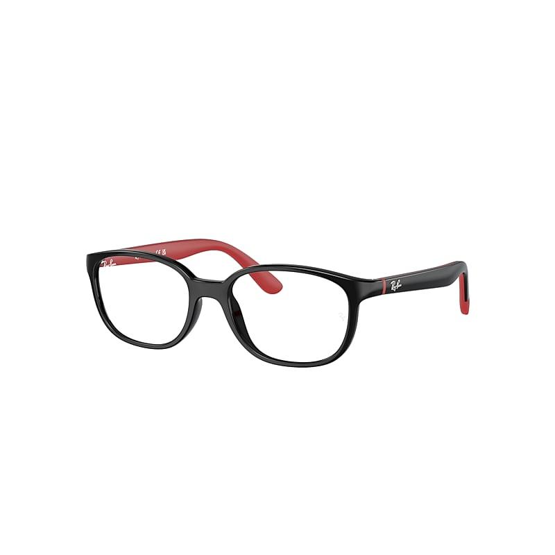 Ray-Ban Rb1632 Optics Kids Bio-based Eyeglasses Black On Red Frame Clear Lenses by RAY-BAN