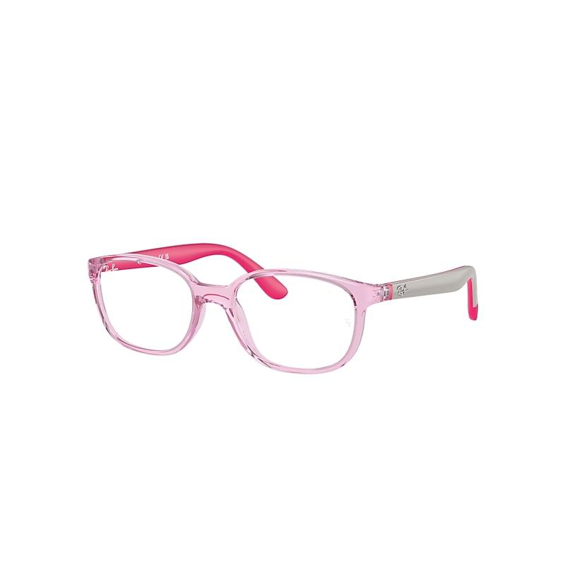Ray-Ban Rb1632 Optics Kids Bio-based Eyeglasses Grey On Fuchsia Frame Clear Lenses by RAY-BAN