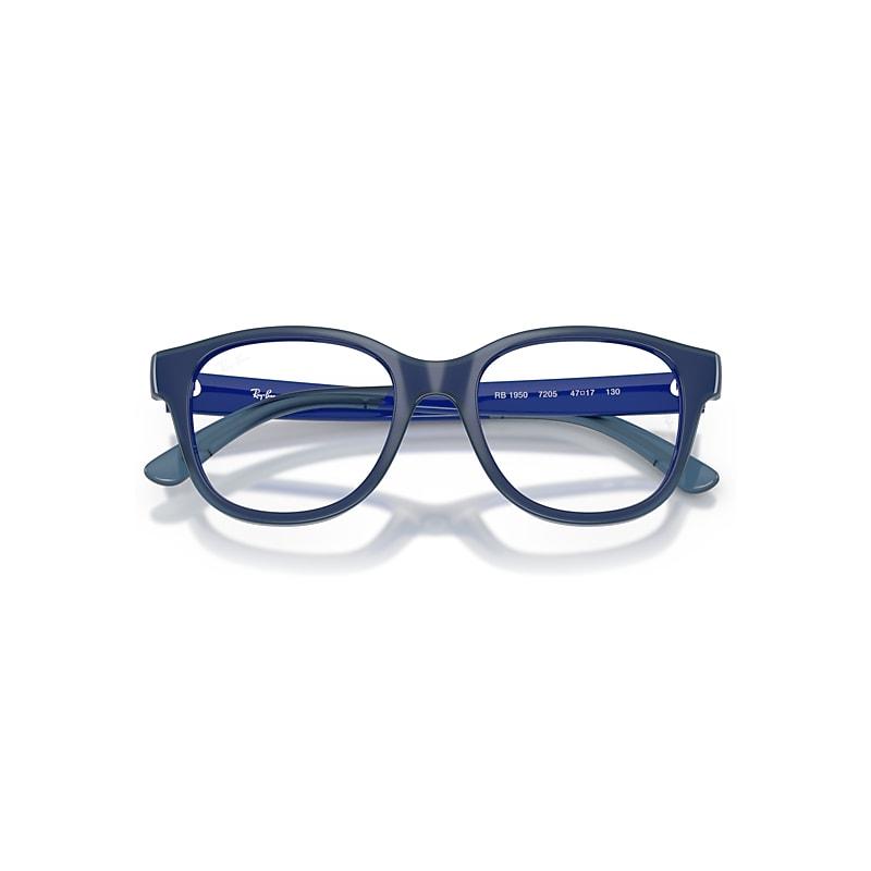 Ray-Ban Rb1950 Optics Kids Bio-based Eyeglasses Blue On Transparent Blue Frame Clear Lenses Polarized by RAY-BAN