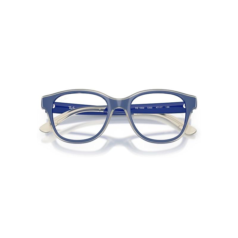 Ray-Ban Rb1950 Optics Kids Bio-based Eyeglasses Blue On Transparent Frame Clear Lenses Polarized by RAY-BAN