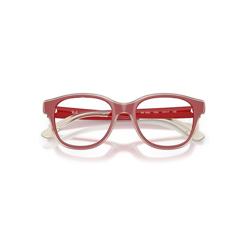 Ray-Ban Rb1950 Optics Kids Bio-based Eyeglasses Red On Transparent Frame Clear Lenses Polarized by RAY-BAN