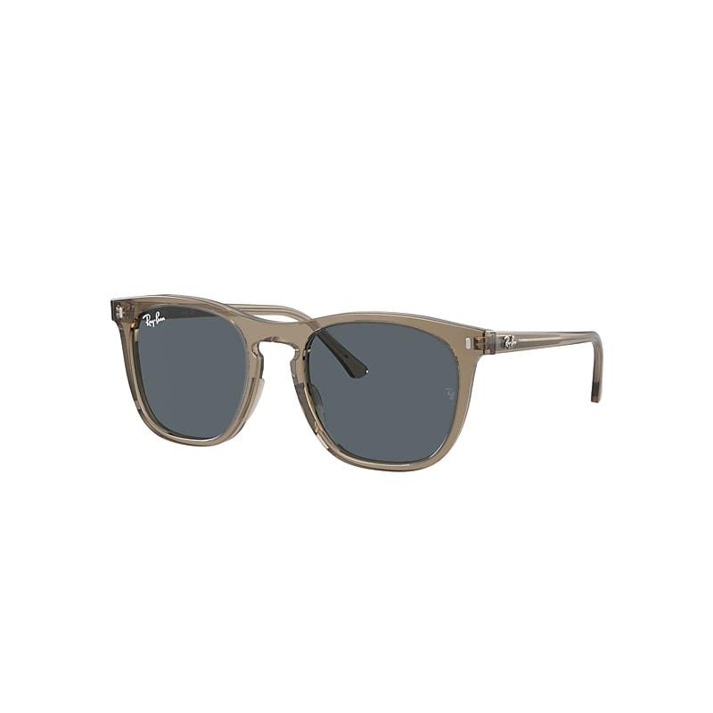 Ray-Ban Rb2210 Sunglasses Transparent Brown Frame Blue Lenses by RAY-BAN