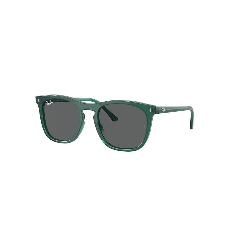 Ray-Ban Rb2210 Sunglasses Transparent Green Frame Grey Lenses by RAY-BAN