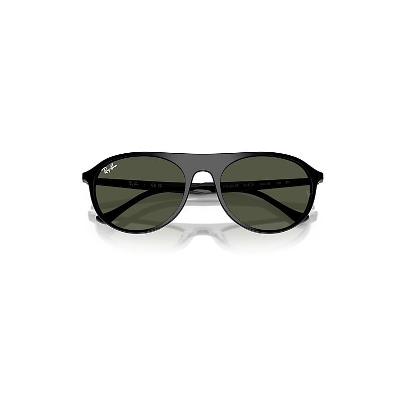 Ray-Ban Rb2215 Sunglasses Black Frame Green Lenses by RAY-BAN