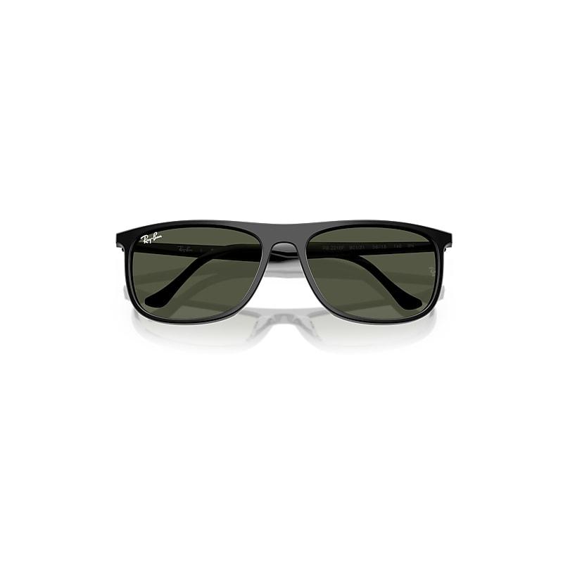 Ray-Ban Rb2216 Sunglasses Black Frame Green Lenses by RAY-BAN
