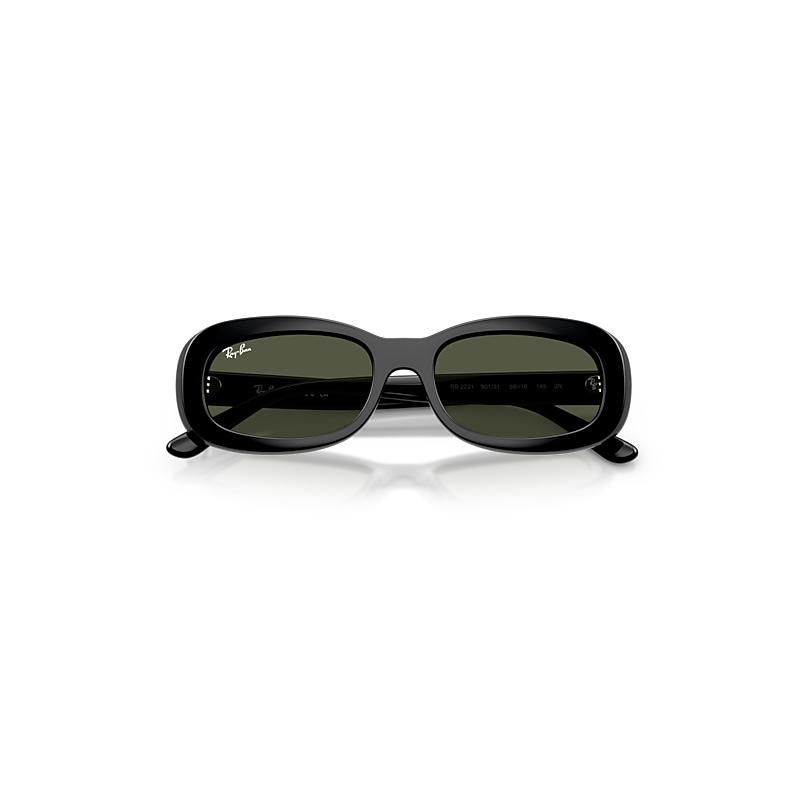 Ray-Ban Rb2221 Sunglasses Black Frame Green Lenses by RAY-BAN