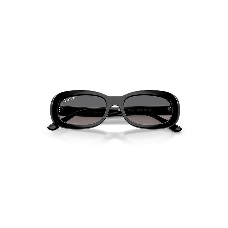 Ray-Ban Rb2221 Sunglasses Black Frame Grey Lenses Polarized by RAY-BAN