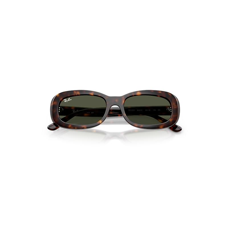 Ray-Ban Rb2221 Sunglasses Havana Frame Green Lenses by RAY-BAN