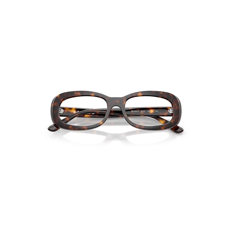 Ray-Ban Rb2221v Optics Eyeglasses Havana Frame Clear Lenses Polarized by RAY-BAN