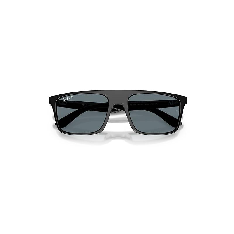 Ray-Ban Rb2222 Sunglasses Black Frame Blue Lenses Polarized by RAY-BAN