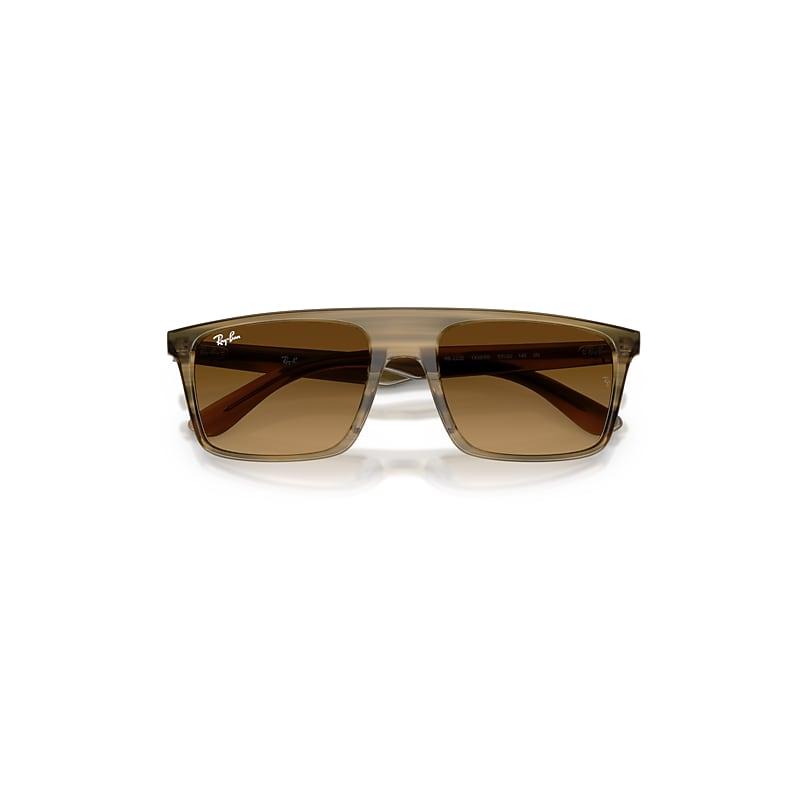 Ray-Ban Rb2222 Sunglasses Striped Green Frame Brown Lenses by RAY-BAN
