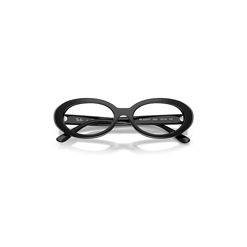 Ray-Ban Rb2223v Optics Eyeglasses Black Frame Clear Lenses Polarized by RAY-BAN