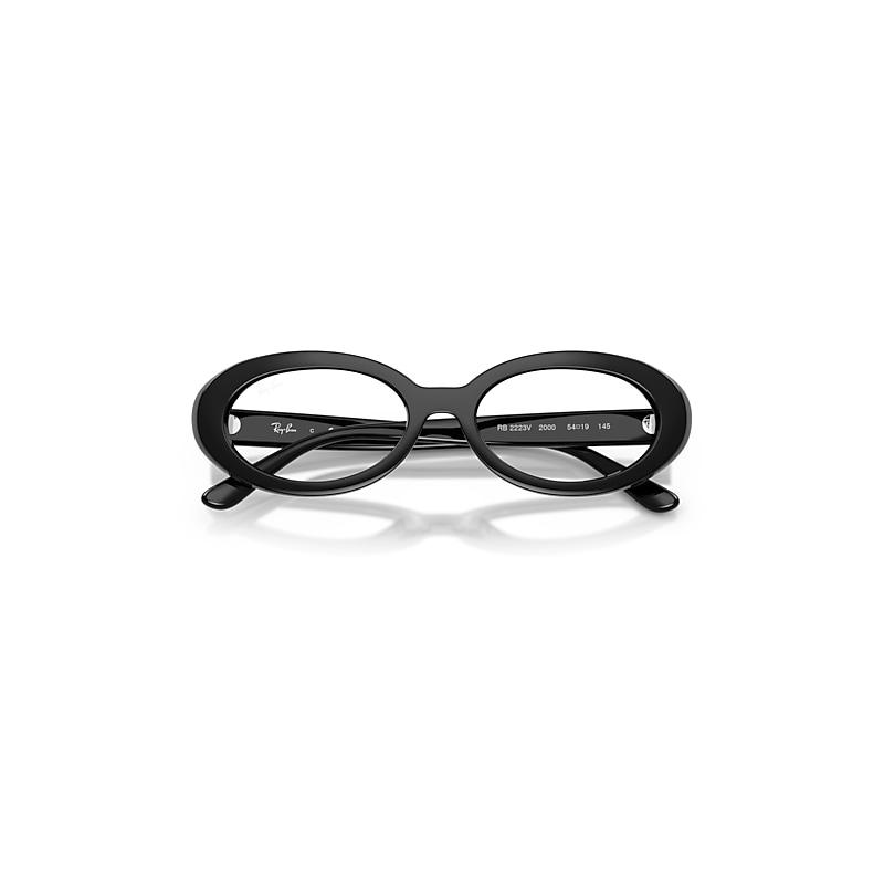 Ray-Ban Rb2223v Optics Eyeglasses Black Frame Clear Lenses Polarized by RAY-BAN