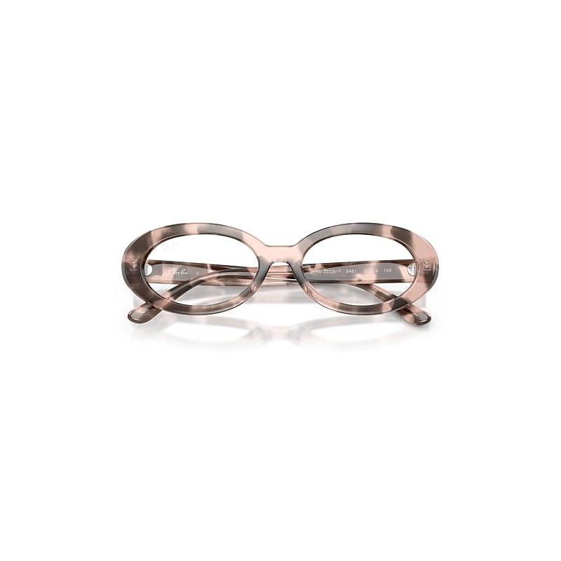 Ray-Ban Rb2223v Optics Eyeglasses Opal Pink Havana Frame Clear Lenses Polarized by RAY-BAN