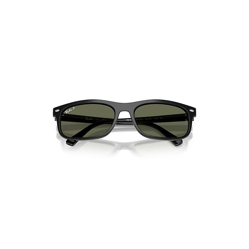 Ray-Ban Rb2224 Sunglasses Black Frame Green Lenses Polarized by RAY-BAN
