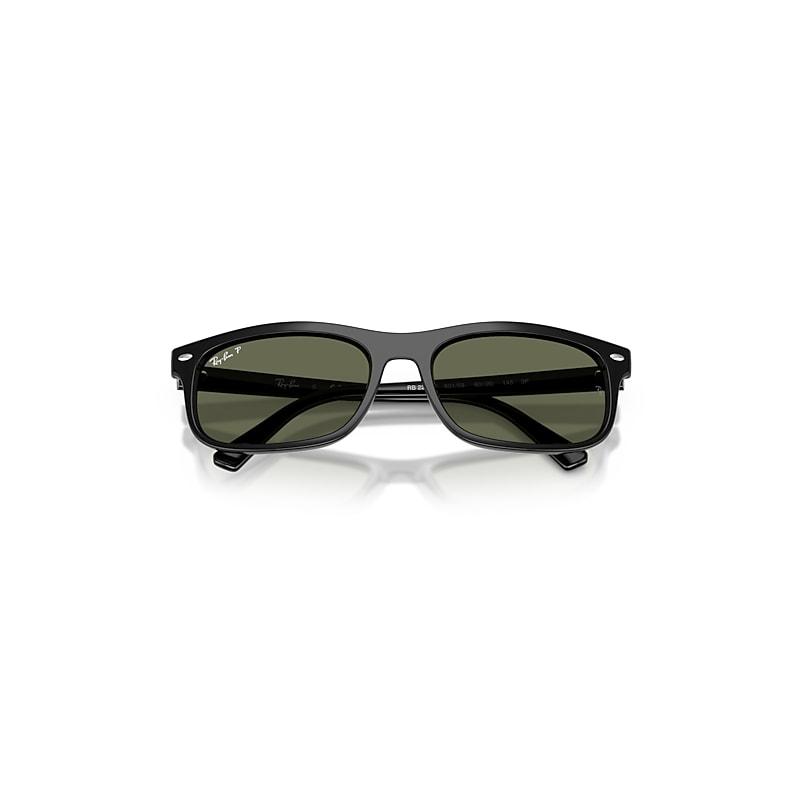 Ray-Ban Rb2224 Sunglasses Black Frame Green Lenses Polarized by RAY-BAN