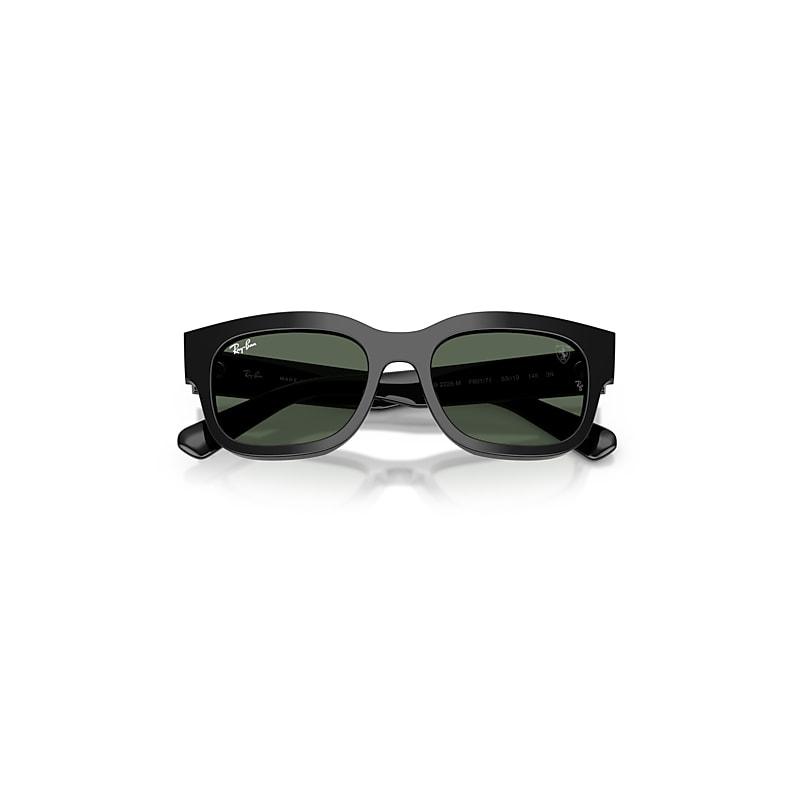 Ray-Ban Rb2228m Scuderia Ferrari Collection Sunglasses Black Frame Green Lenses by RAY-BAN