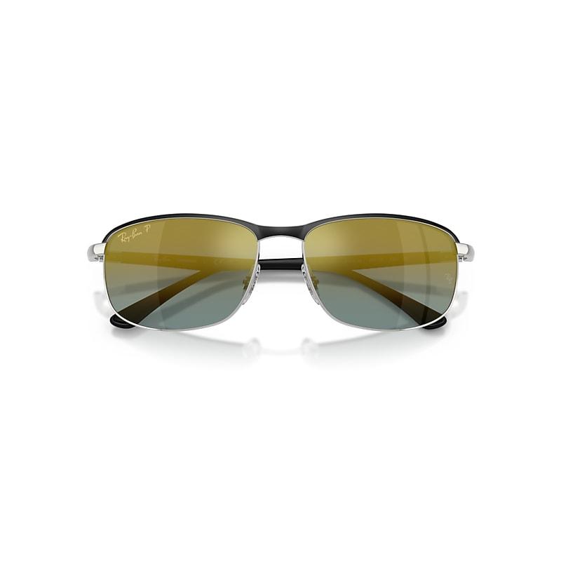Ray-Ban Rb3671 Polarized+ Lenses Sunglasses Black Frame Gold Lenses Polarized by RAY-BAN