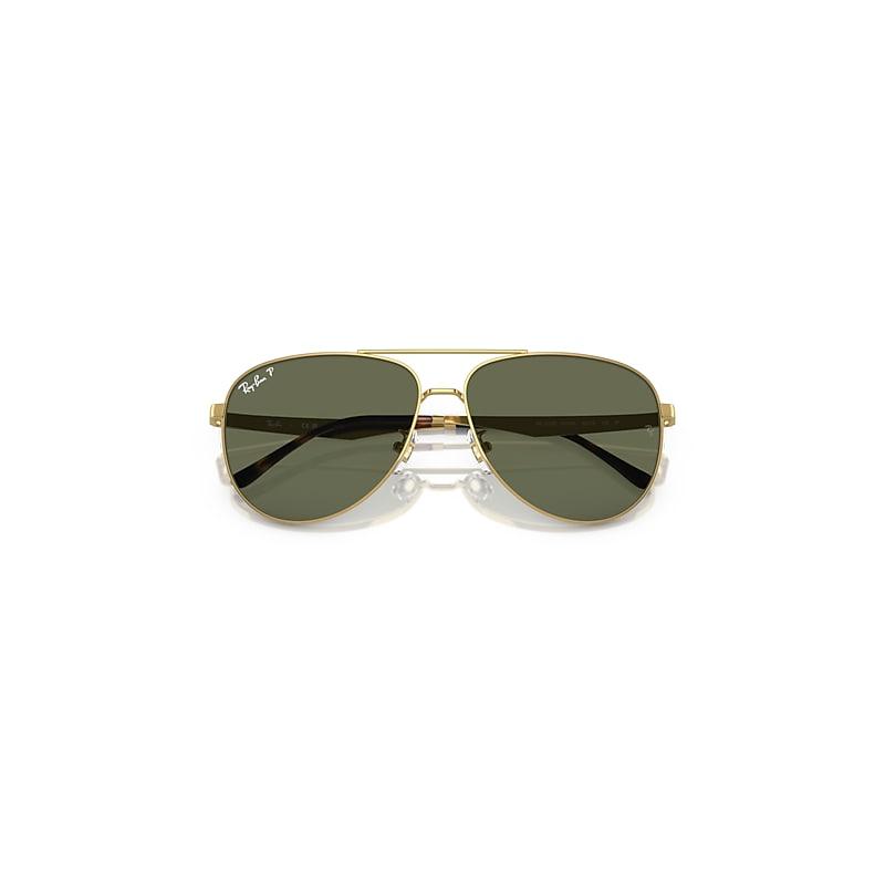 Ray-Ban Rb3712d Sunglasses Arista Gold Frame Green Lenses Polarized by RAY-BAN