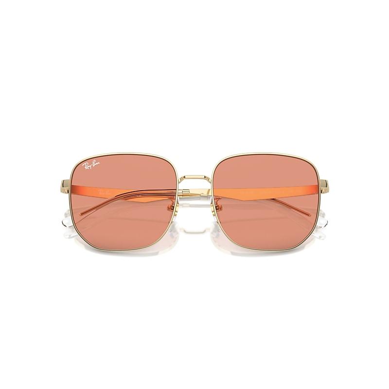 Ray-Ban Rb3713d Sunglasses Pale Gold Frame Orange Lenses by RAY-BAN