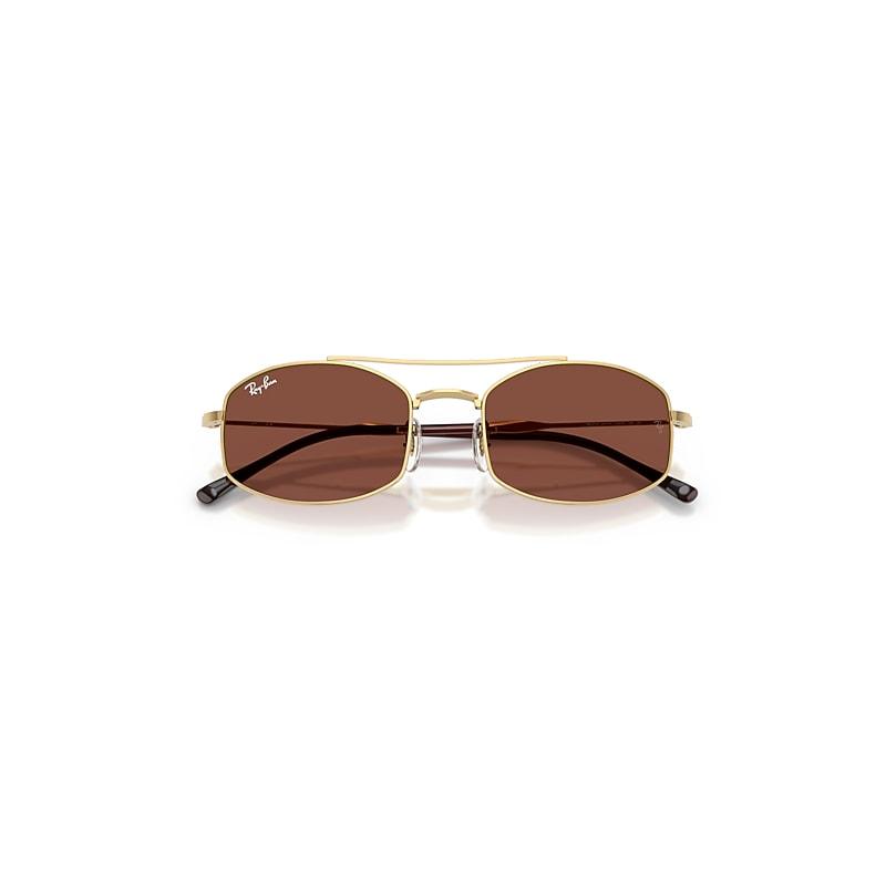 Ray-Ban Rb3719 Sunglasses Arista Gold Frame Red Lenses by RAY-BAN