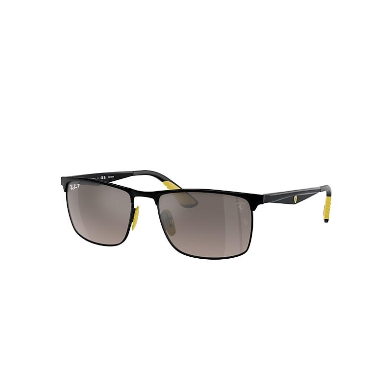 Ray-Ban Rb3726m Scuderia Ferrari Collection Polarized+ Lenses Sunglasses Black Frame Grey Lenses Polarized by RAY-BAN