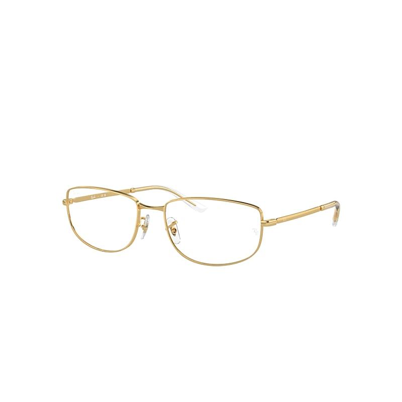 Ray-Ban Rb3732v Optics Eyeglasses Arista Gold Frame Clear Lenses Polarized by RAY-BAN