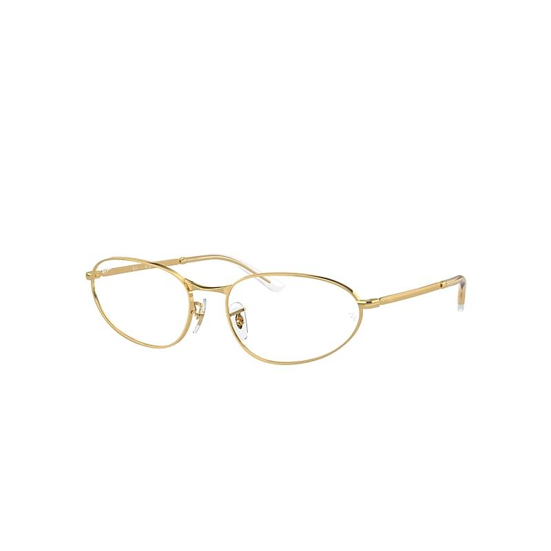 Ray-Ban Rb3734v Optics Eyeglasses Arista Gold Frame Clear Lenses Polarized by RAY-BAN