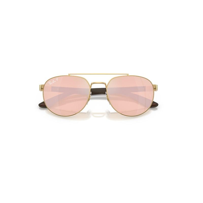 Ray-Ban Rb3736 Polarized+ Lenses Liteforce Sunglasses Brown Frame Orange Lenses Polarized by RAY-BAN