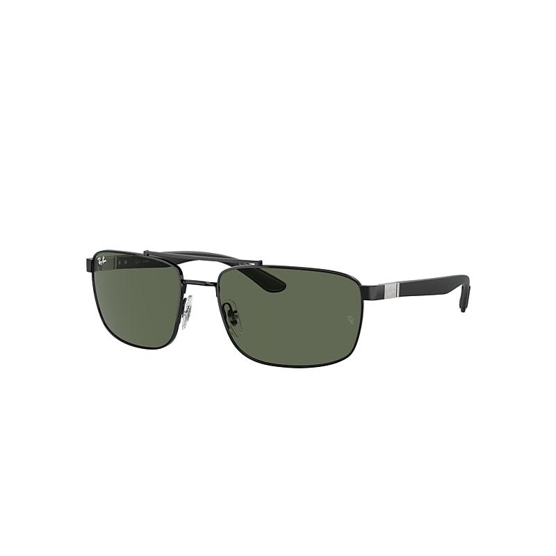 Ray-Ban Rb3737 Sunglasses Black Frame Green Lenses by RAY-BAN