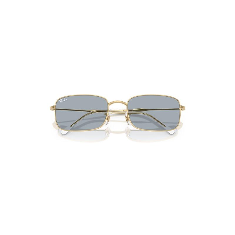 Ray-Ban Rb3746 Sunglasses Arista Gold Frame Blue Lenses by RAY-BAN