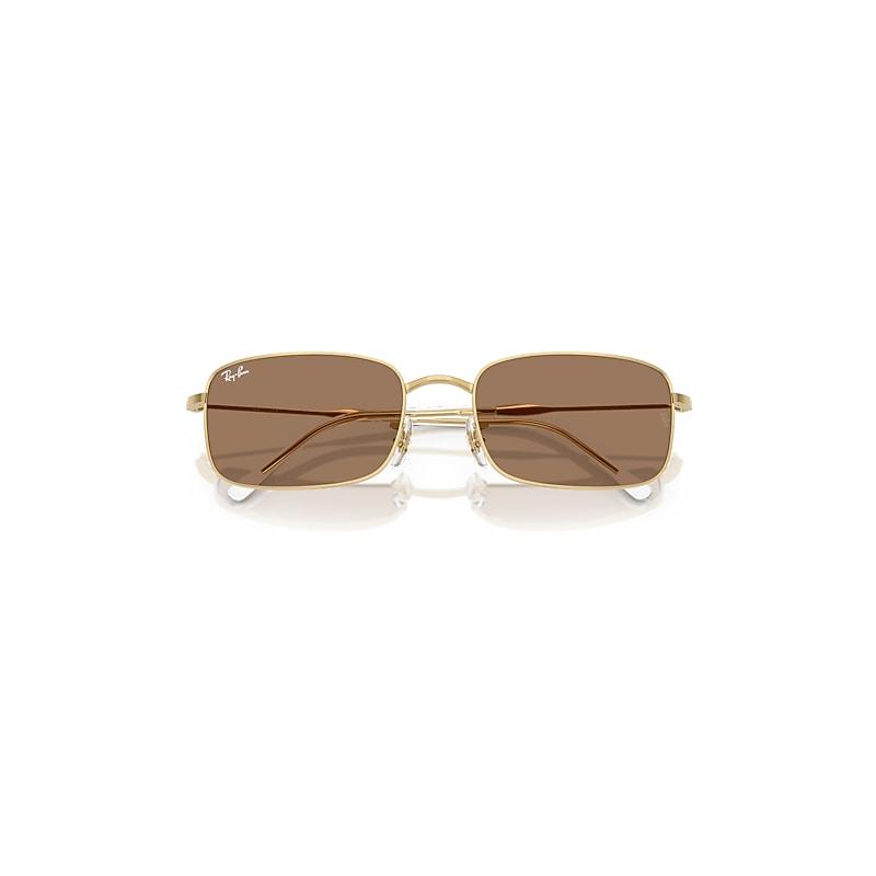 Ray-Ban Rb3746 Sunglasses Arista Gold Frame Brown Lenses by RAY-BAN