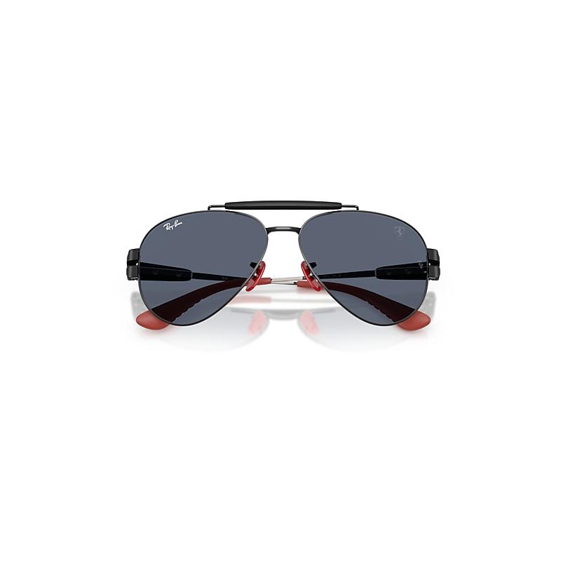 Ray-Ban Rb3762m Scuderia Ferrari Collection Sunglasses Matte Black Frame Grey Lenses by RAY-BAN