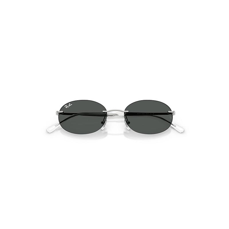 Ray-Ban Rb3767 Sunglasses Silver Frame Grey Lenses by RAY-BAN
