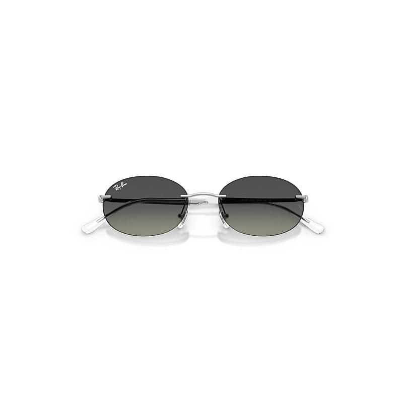 Ray-Ban Rb3767 Sunglasses Silver Frame Grey Lenses by RAY-BAN