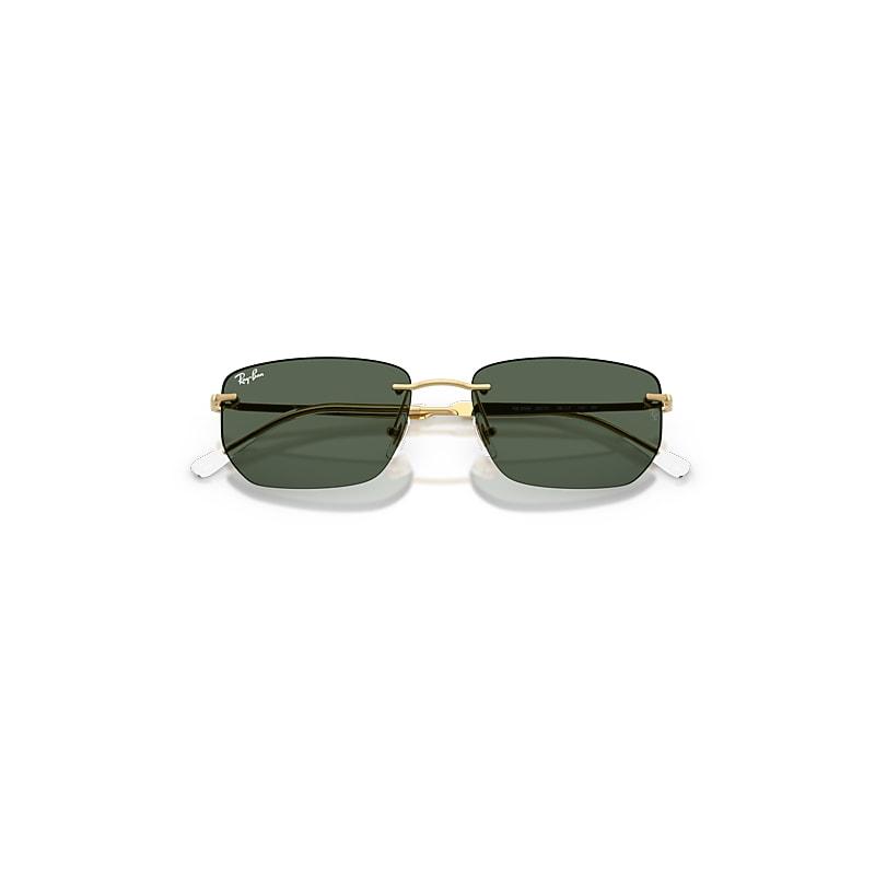 Ray-Ban Rb3768 Sunglasses Arista Gold Frame Green Lenses by RAY-BAN