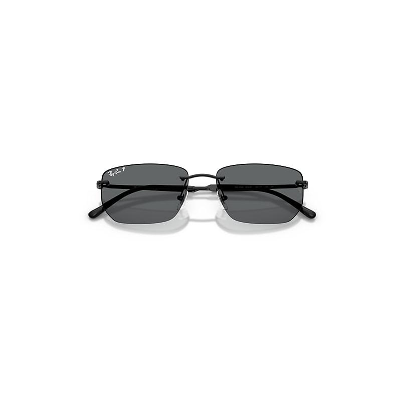 Ray-Ban Rb3768 Sunglasses Black Frame Grey Lenses Polarized by RAY-BAN