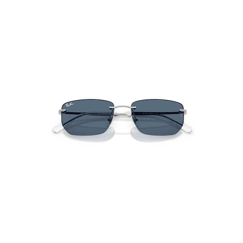 Ray-Ban Rb3768 Sunglasses Silver Frame Blue Lenses by RAY-BAN Ray-Ban Rb3768 Sunglasses Silver Frame Blue Lenses by RAY-BAN