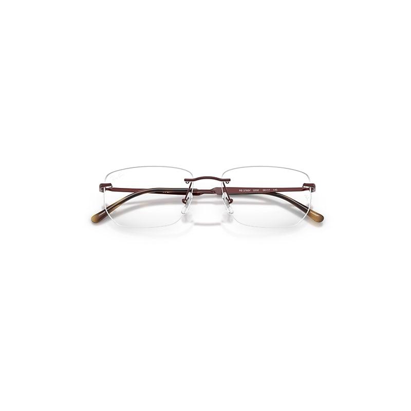 Ray-Ban Rb3768v Optics Eyeglasses Bordeaux Frame Clear Lenses Polarized by RAY-BAN