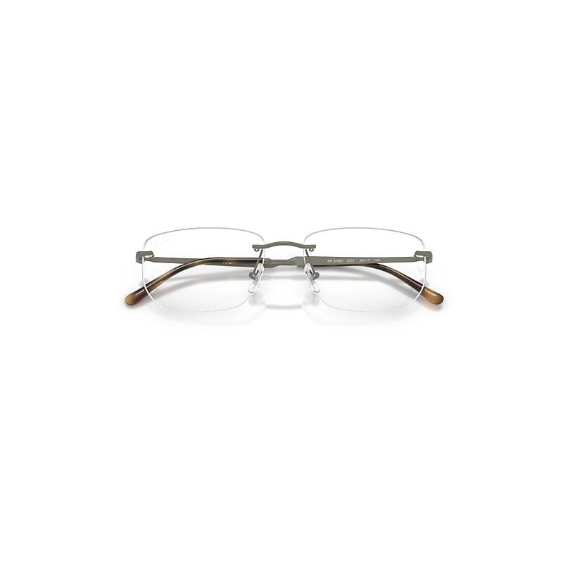 Ray-Ban Rb3768v Optics Eyeglasses Grey Frame Clear Lenses Polarized by RAY-BAN